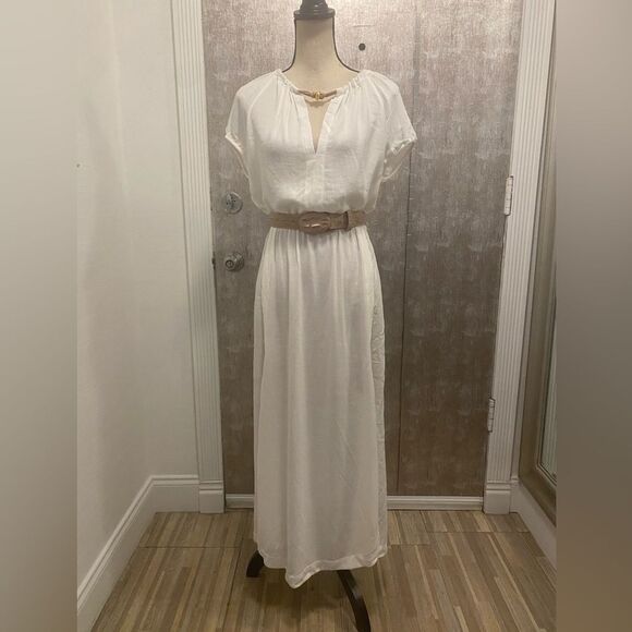 Vix Paula Hermanny white Lind both side split dress, size 2 - Picture 1 of 13